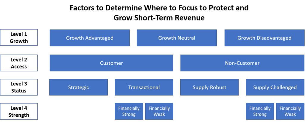 Factors to Determine Where to Focus to Protect and Grow Short-Term Revenue